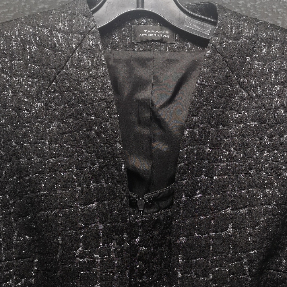 NWOT Tahari Elegant Black Jacket and Dress Set - Picture 4 of 15